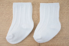 Baby Knee High Socks White 2 Pack