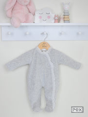 Lace Edged Sleepsuit Grey - Daydream Babywear