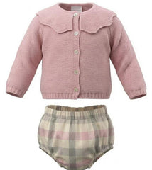 Liza Cardigan Set Dusky Pink