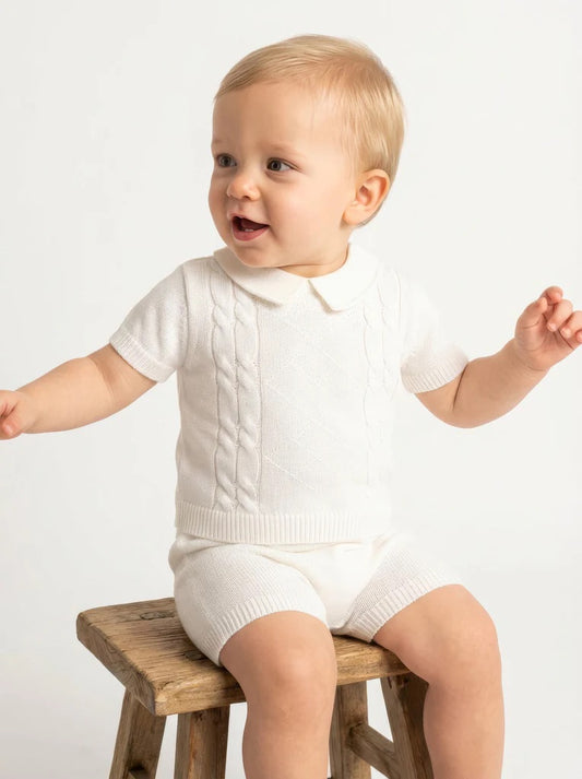 Luca Shorts Suit White