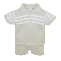 Mateo Shorts Suit  Natural/White