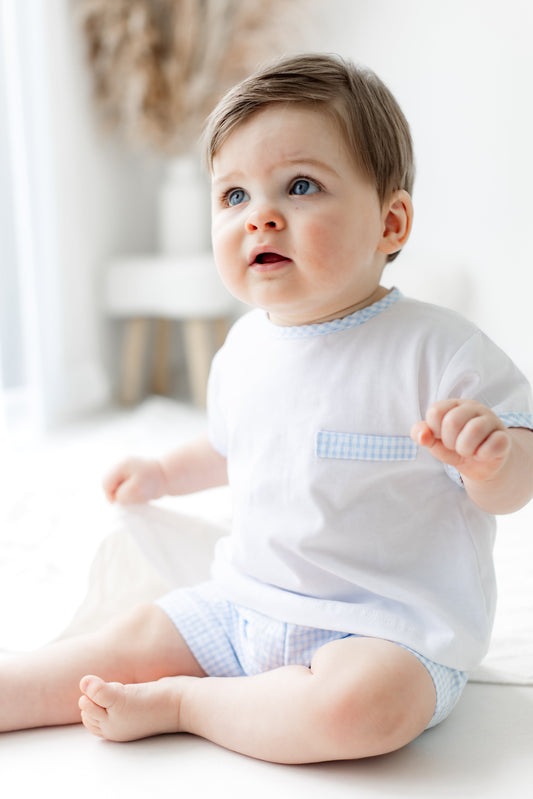 Gingham Shorts Suit