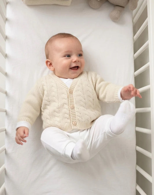 Sawyer Baby Cardigan Natural