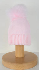 Single Pom Pom Hat Pink