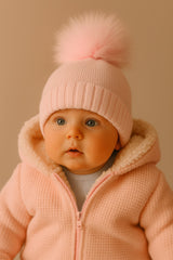 Single Pom Pom Hat Pink