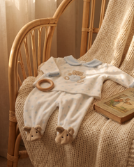 Teddy Spot Baby Pyjamas Blue