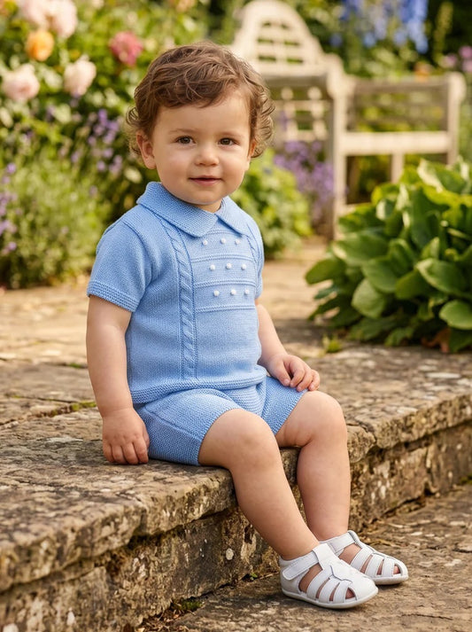 Thomas Shorts Suit Dusky Blue