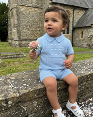 Thomas Shorts Suit Blue/White