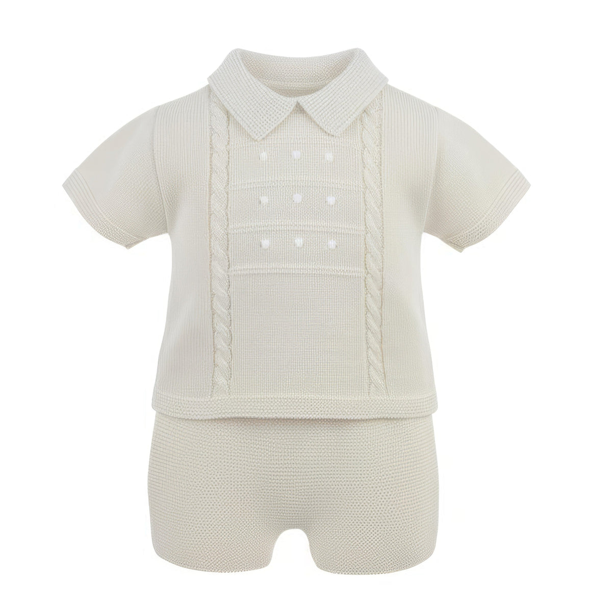 Thomas Shorts Suit Natural/White
