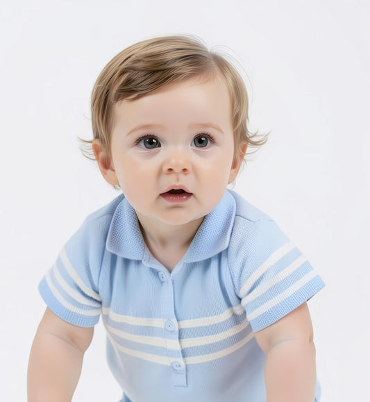 Mateo Romper Suit Blue