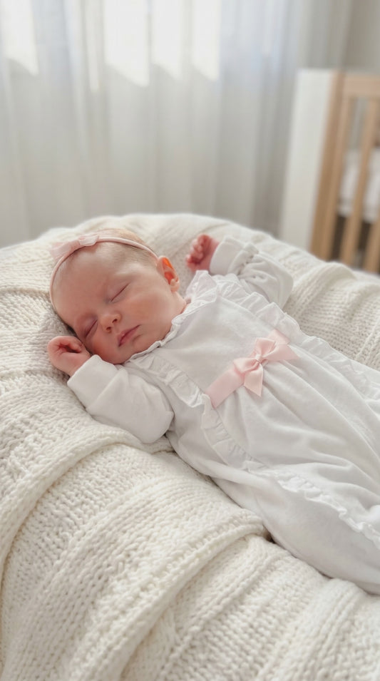 Victoria Baby Sleepsuit